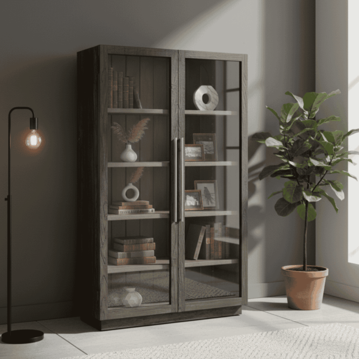 Dresden Double Door Glass Cabinet
